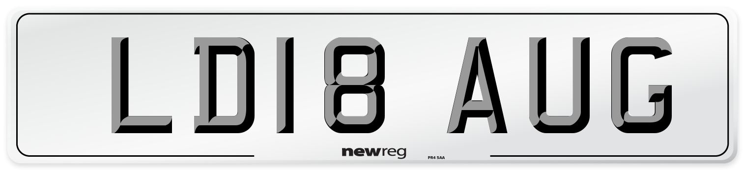 LD18 AUG Number Plate from New Reg